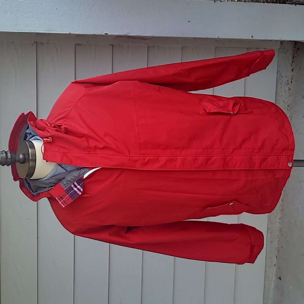 FREEMAN Seattle Raincoat Red Nylon Shell Sz XXL 44 Mens‎ Hooded Full Zip Jacket